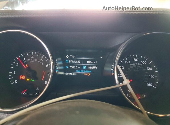1FA6P8CF6H5213950 2017 FORD MUSTANG Blue Widok zestawu wskaźników