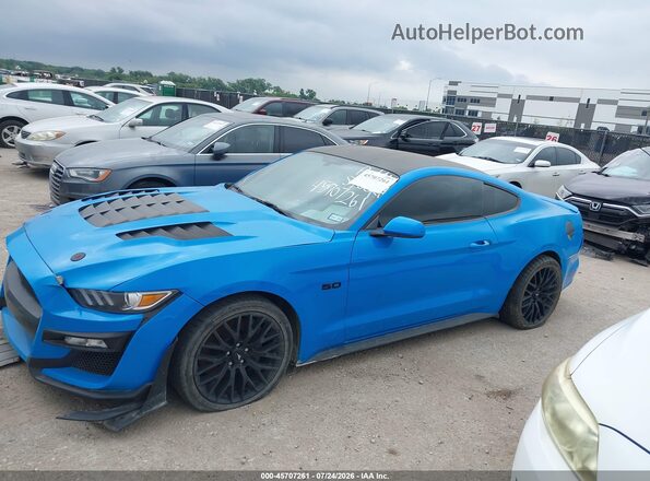 1FA6P8CF6H5237133 2017 FORD MUSTANG Blue Սալոնի 360 աստիճան տեսք
