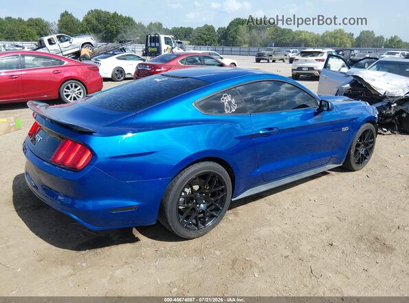 1FA6P8CF6H5246608 2017 FORD MUSTANG Blue Задня права чверть