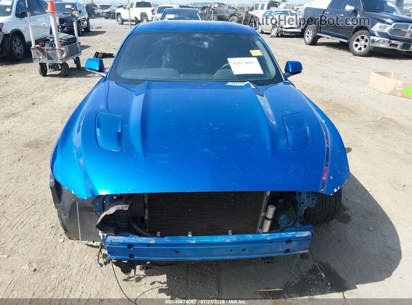 1FA6P8CF6H5246608 2017 FORD MUSTANG Blue Вид задньої частини салону