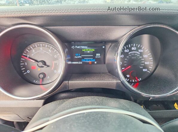 1FA6P8CF6H5249296 2017 FORD MUSTANG Белый Вид щитка приборов