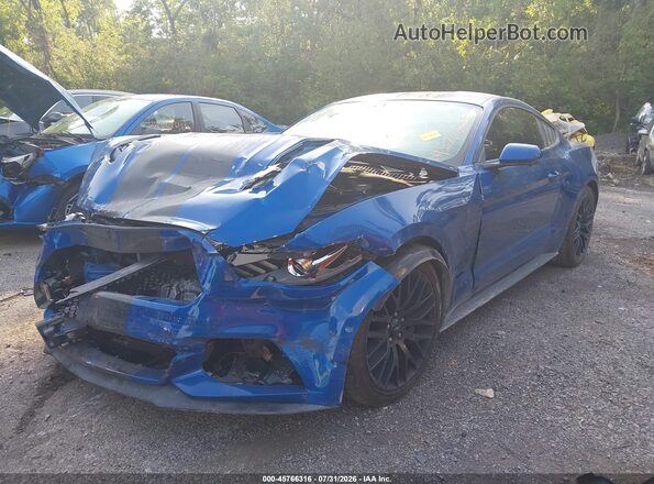 1FA6P8CF6H5270875 2017 FORD MUSTANG Blue Vista tres cuartos delantera izquierda