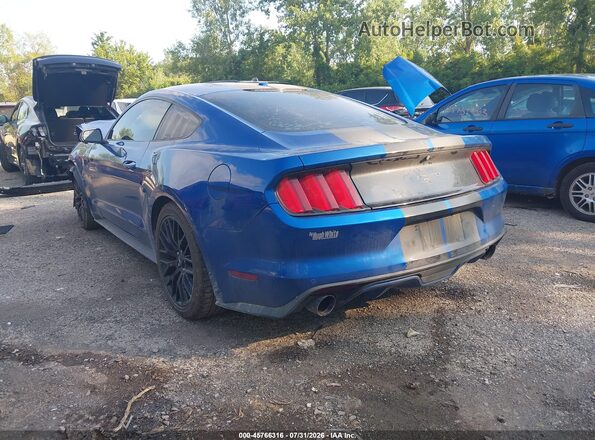 1FA6P8CF6H5270875 2017 FORD MUSTANG Blue Trasero izquierdo