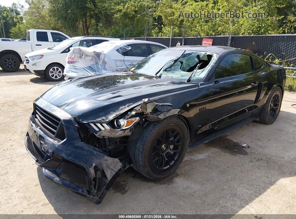 1FA6P8CF6H5314986 2017 FORD MUSTANG Black Առջևի ձախ երեք քառորդ տեսարան