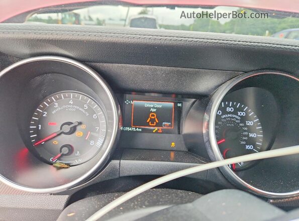 1FA6P8CF6J5185735 2018 FORD MUSTANG Burgundy ხელსაწყოთა პანელის ხედი
