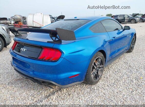 1FA6P8CF6K5202082 2019 FORD MUSTANG Blue Задня права чверть