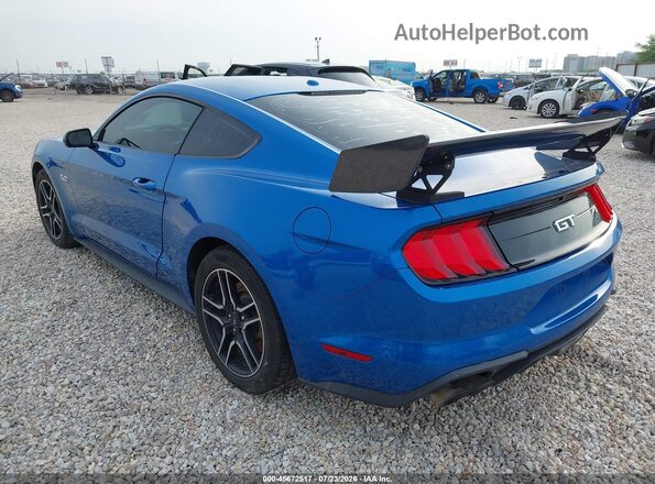 1FA6P8CF6K5202082 2019 FORD MUSTANG Blue Задня ліва чверть