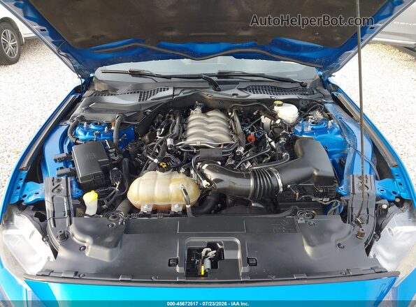 1FA6P8CF6K5202082 2019 FORD MUSTANG Blue Вид ззаду