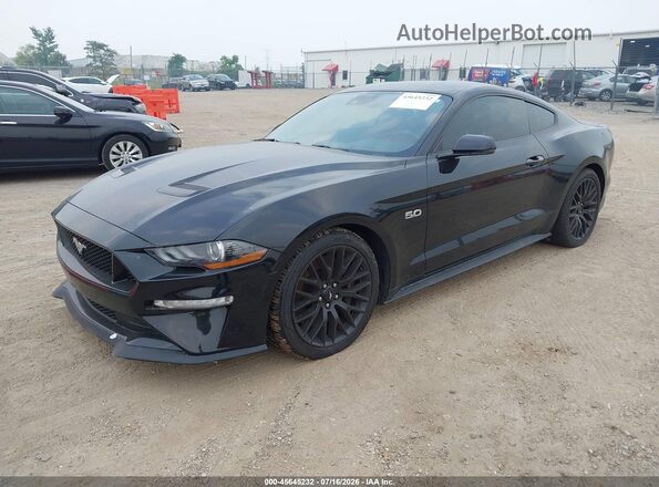 1FA6P8CF7J5129223 2018 FORD MUSTANG Black Przód lewy