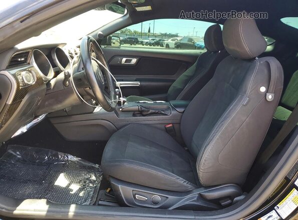 1FA6P8CF7K5169108 2019 FORD MUSTANG Black Widok wnętrza z przodu