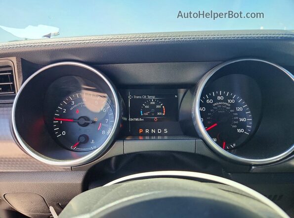 1FA6P8CF7K5196485 2019 FORD MUSTANG Gray Вид щитка приладів