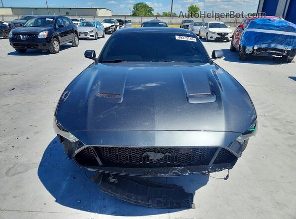 1FA6P8CF7K5196485 2019 FORD MUSTANG Gray Вид спереду