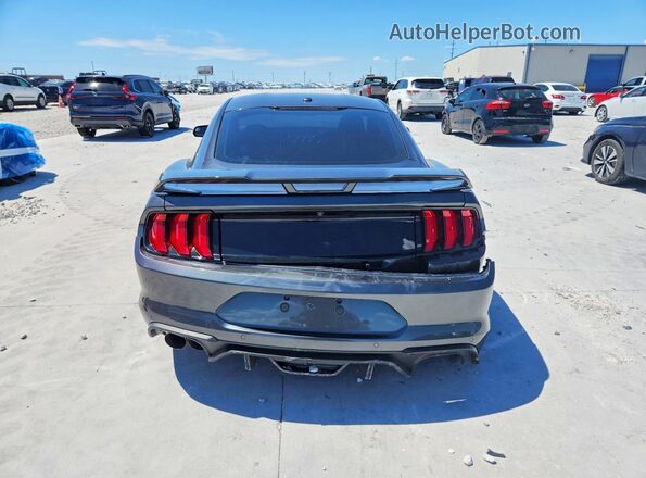 1FA6P8CF7K5196485 2019 FORD MUSTANG Gray Вид ззаду