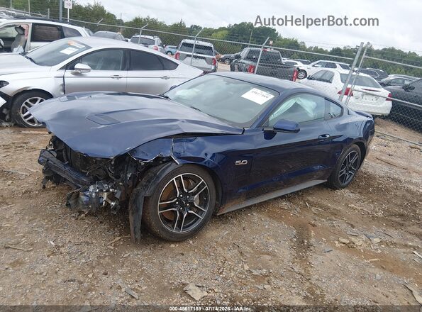 1FA6P8CF7L5100288 2020 FORD MUSTANG Navy წინა მარცხენა ხედი სამი მეოთხედიდან