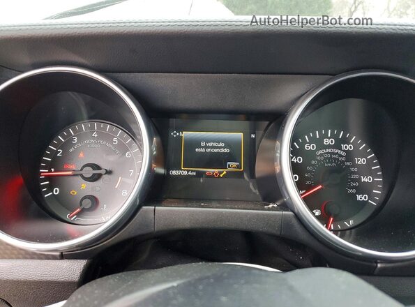 1FA6P8CF7M5134538 2021 FORD MUSTANG Gray Vista del cuadro de instrumentos