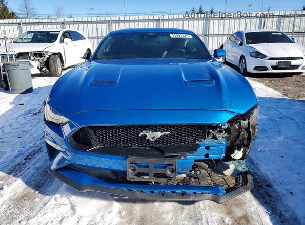 1FA6P8CF7M5137875 2021 FORD MUSTANG Blue Vista frontal