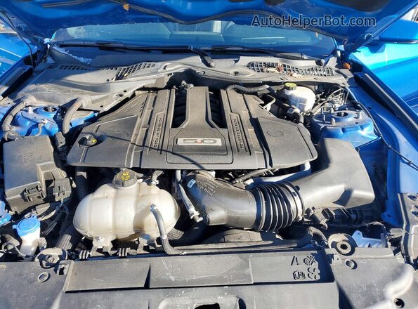 1FA6P8CF7M5137875 2021 FORD MUSTANG Blue Vista interior trasera