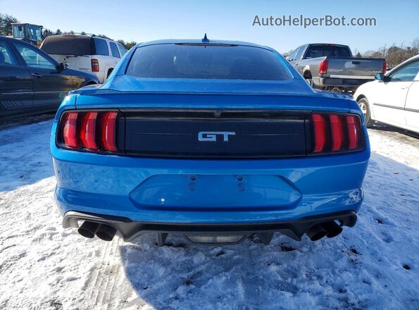1FA6P8CF7M5137875 2021 FORD MUSTANG Blue Vista trasera