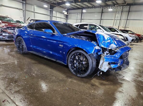 1FA6P8CF7P5303929 2023 FORD MUSTANG Blue Передня права чверть