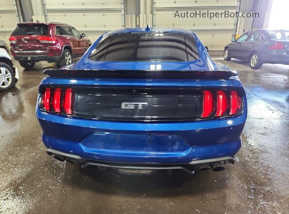 1FA6P8CF7P5303929 2023 FORD MUSTANG Blue Вид ззаду