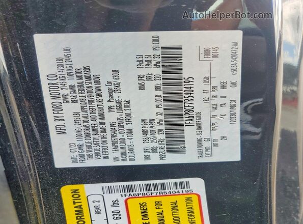 1FA6P8CF7R5404195 2024 FORD MUSTANG Черный Вид подкапотного пространства