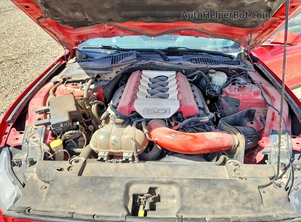 1FA6P8CF8G5236953 2016 FORD MUSTANG Red Widok wnętrza z tyłu