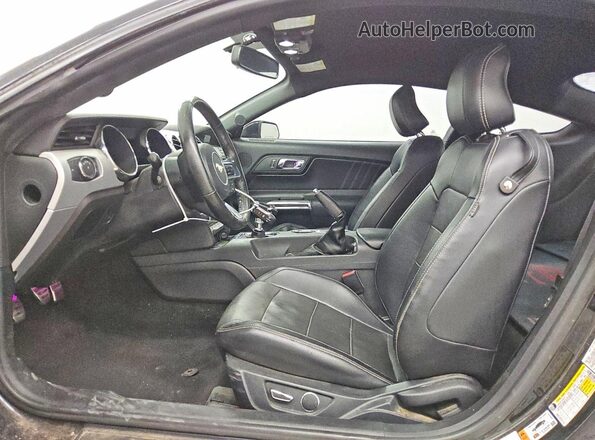 1FA6P8CF8G5298336 2016 FORD MUSTANG Black Front interior view