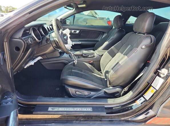 1FA6P8CF8K5134562 2019 FORD MUSTANG Black Widok wnętrza z przodu