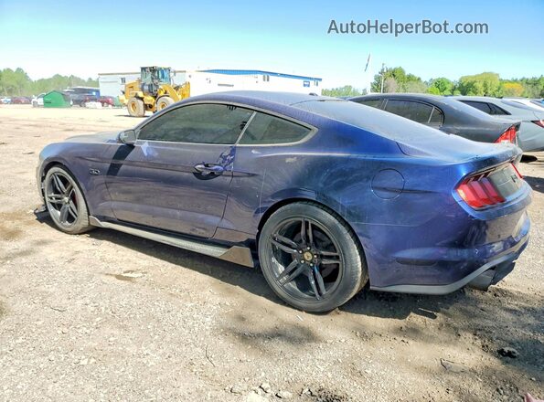 1FA6P8CF8K5162605 2019 FORD MUSTANG Blue Trasero izquierdo