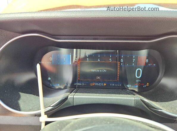 1FA6P8CF8L5161360 2020 FORD MUSTANG Orange Instrument cluster view