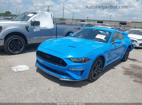 1FA6P8CF8P5304975 2023 FORD MUSTANG Blue Przód lewy