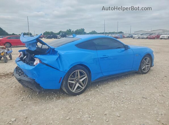 1FA6P8CF8R5406876 2024 FORD MUSTANG Синий Задняя правая четверть