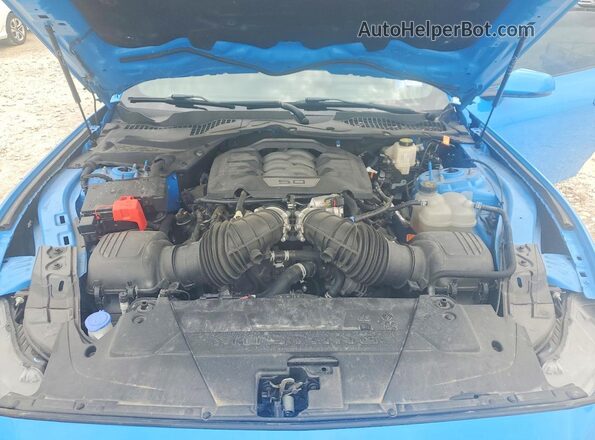 1FA6P8CF8R5406876 2024 FORD MUSTANG Синий Вид задней части салона