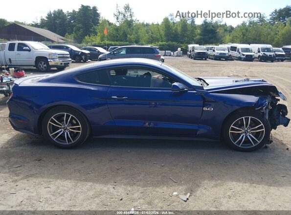 1FA6P8CF9G5227601 2016 FORD MUSTANG Синий Вид задней части салона