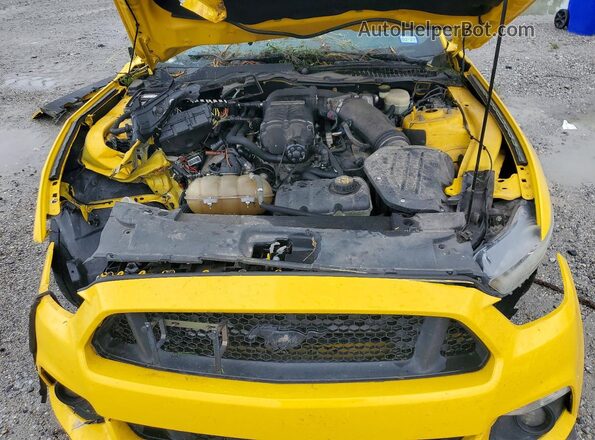 1FA6P8CF9G5283795 2016 FORD MUSTANG Yellow უკანა სალონის ხედი