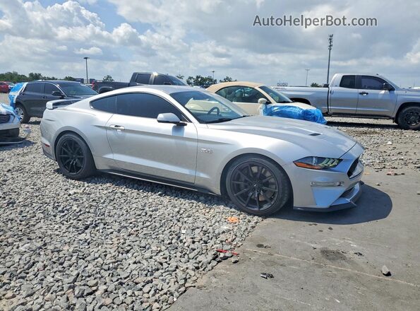 1FA6P8CF9K5174052 2019 FORD MUSTANG Серебряный Передняя правая четверть