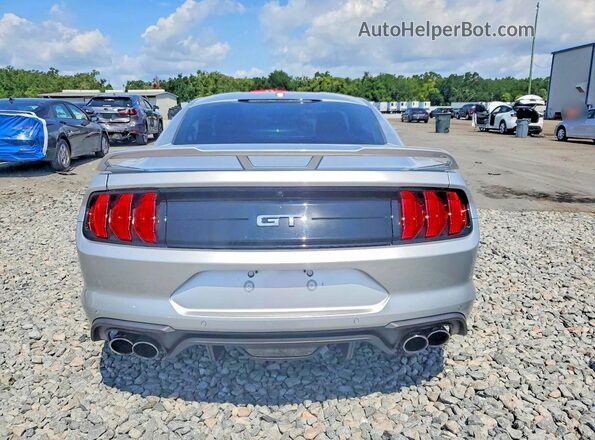 1FA6P8CF9K5174052 2019 FORD MUSTANG Серебряный Вид сзади