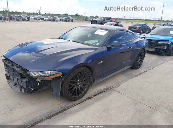 1FA6P8CF9L5186316 2020 FORD MUSTANG Синий Передняя левая четверть