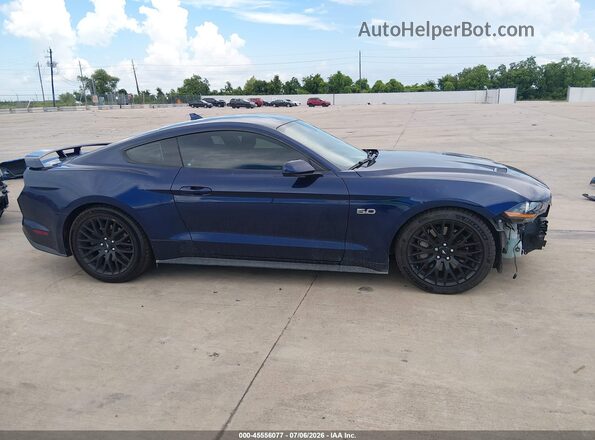 1FA6P8CF9L5186316 2020 FORD MUSTANG Синий Вид задней части салона