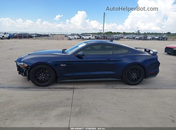 1FA6P8CF9L5186316 2020 FORD MUSTANG Синий Панорамный вид салона 360°