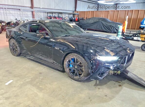 1FA6P8CF9R5416641 2024 FORD MUSTANG Black Przód prawy