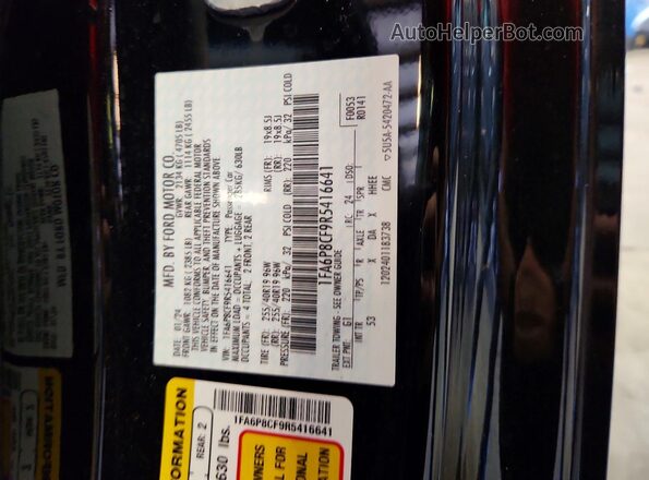 1FA6P8CF9R5416641 2024 FORD MUSTANG Black Widok komory silnika