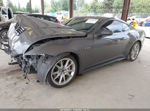 1FA6P8CF9R5422553 2024 FORD MUSTANG Серый Передняя левая четверть