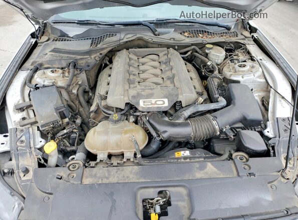 1FA6P8CFXH5317373 2017 FORD MUSTANG Silver Rear interior view