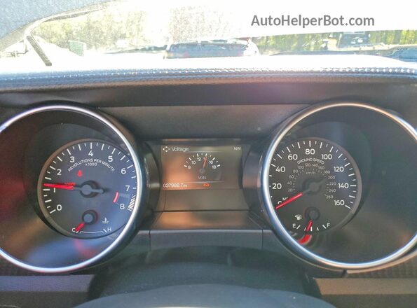 1FA6P8CFXJ5104638 2018 FORD MUSTANG Серый Вид щитка приборов