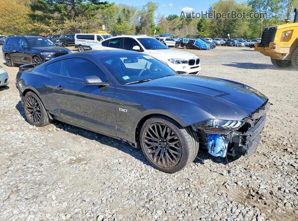 1FA6P8CFXJ5104638 2018 FORD MUSTANG Серый Передняя правая четверть
