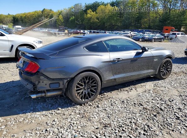 1FA6P8CFXJ5104638 2018 FORD MUSTANG Серый Задняя правая четверть