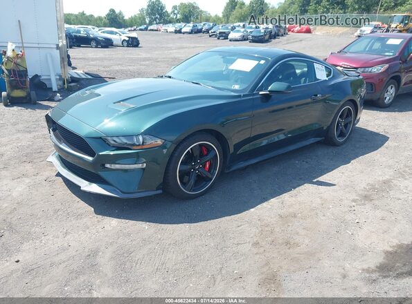 1FA6P8K0XK5506951 2019 FORD MUSTANG Green Vista tres cuartos delantera izquierda