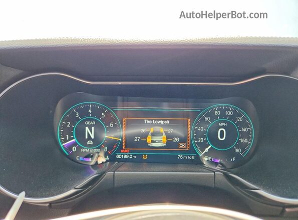 1FA6P8R0XN5554444 2022 FORD MUSTANG Gray Instrument cluster view