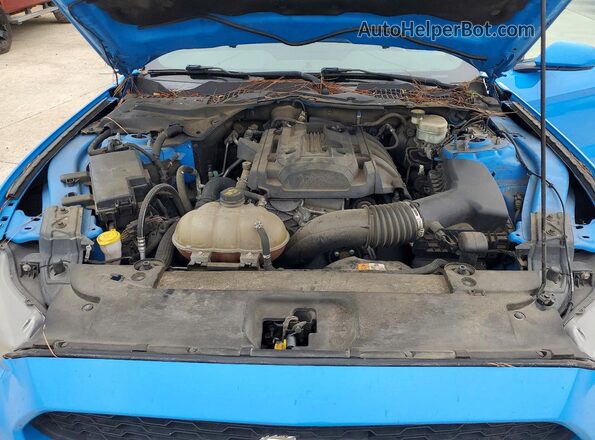 1FA6P8TH0H5226419 2017 FORD MUSTANG Blue Вид задньої частини салону